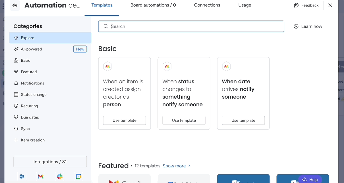 monday crm automations