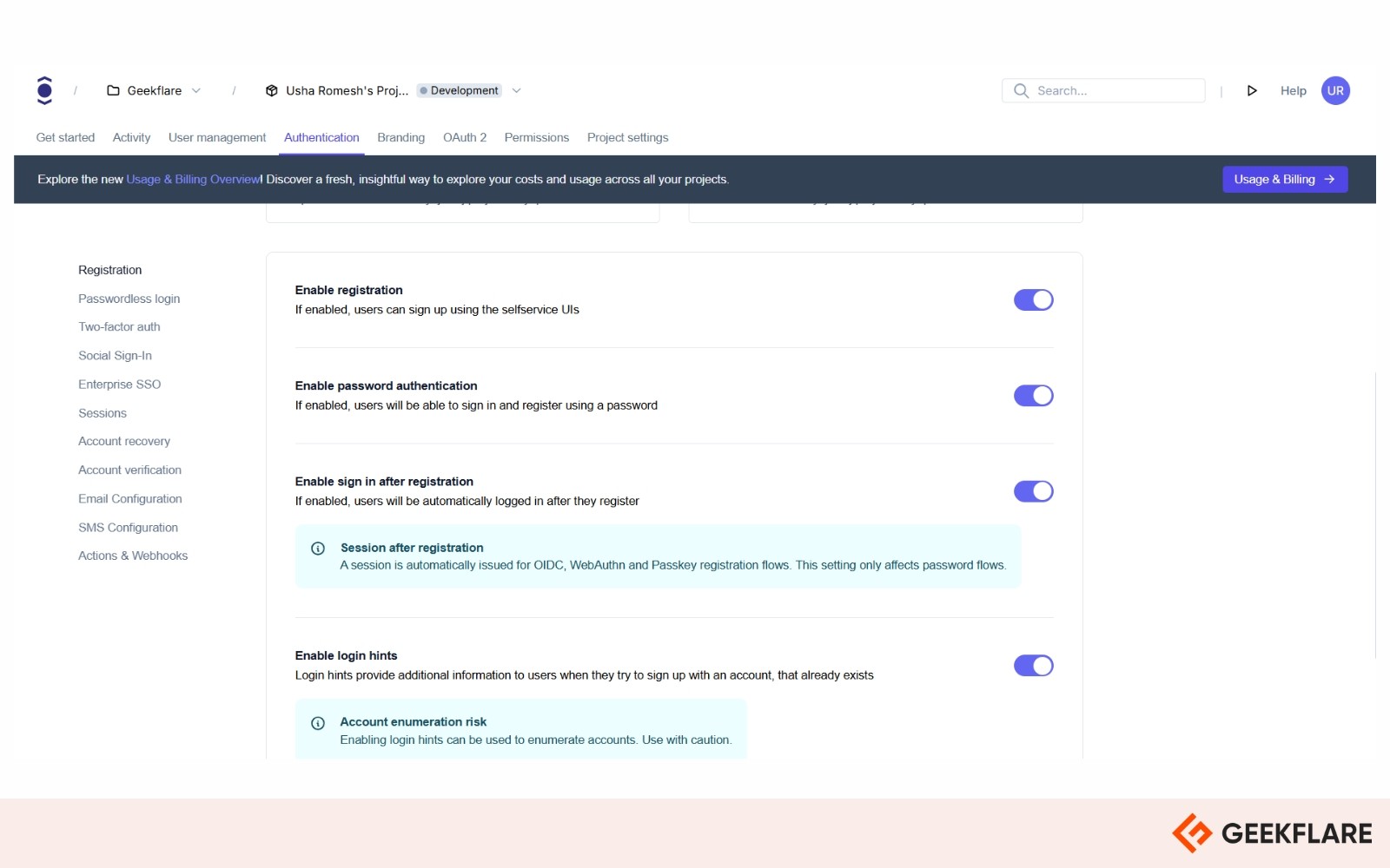 Ory dashboard