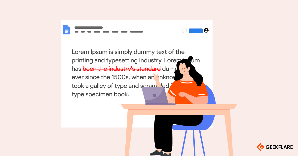 strike through google docs