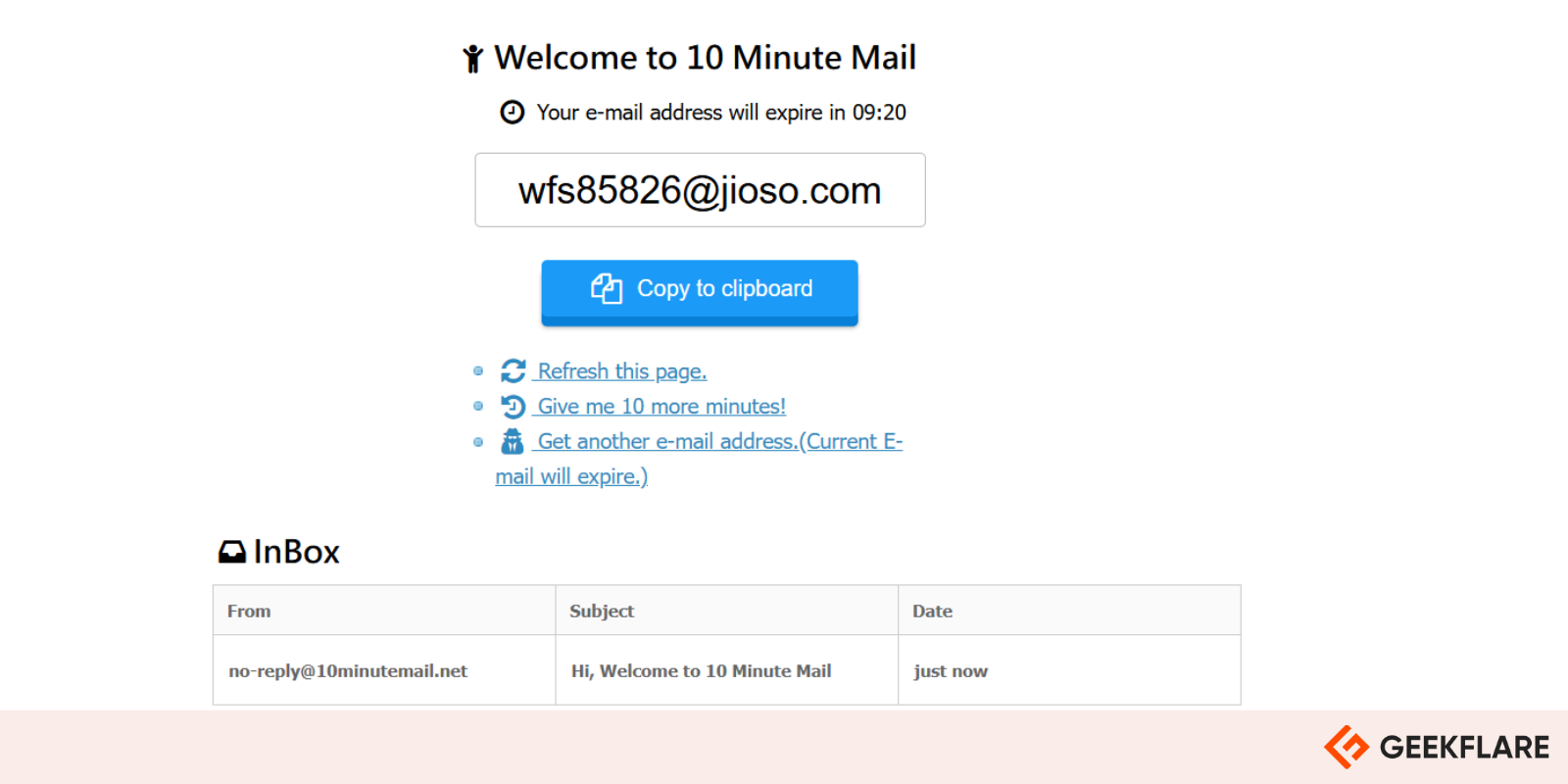 10 minute mail