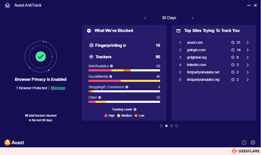 avast anti track