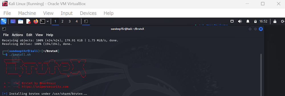 BruteX on Kali Linux