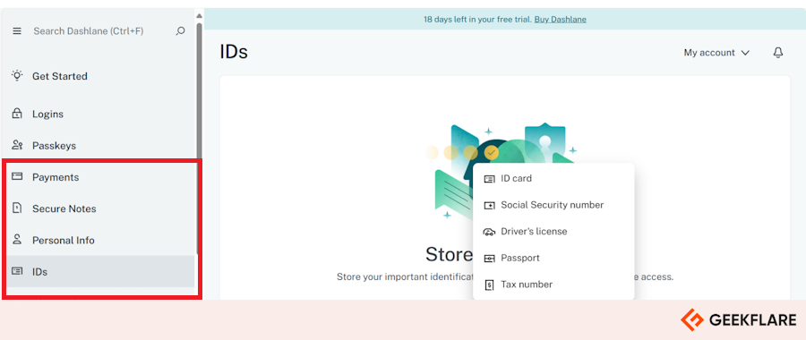 dashlane digital wallet