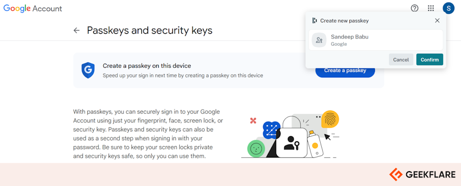 Dashlane passkey creation
