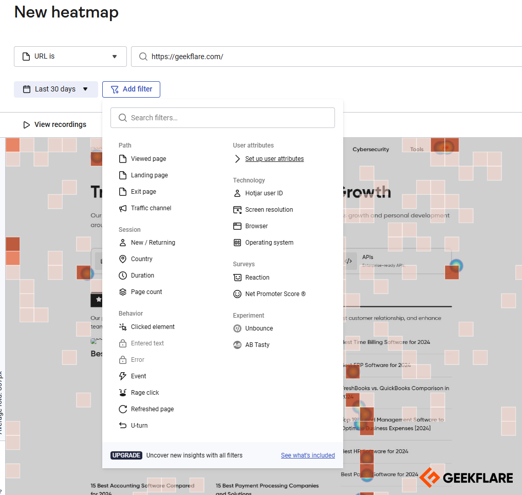 filters heatmap
