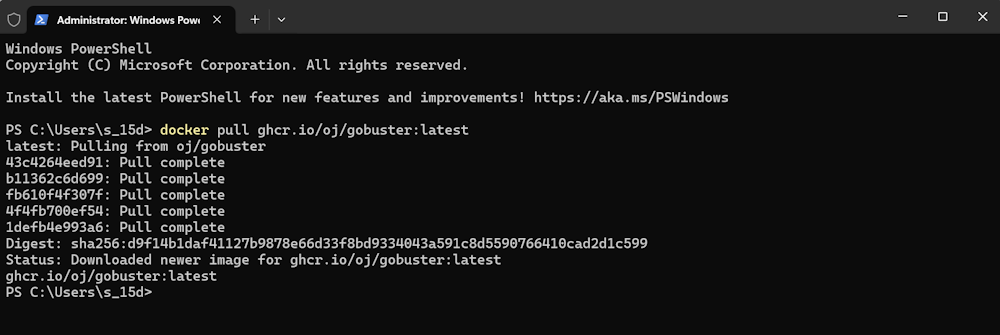 Gobuster Docker Image