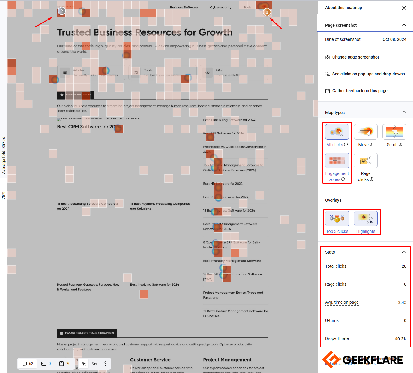 heatmap geekflare mainpage