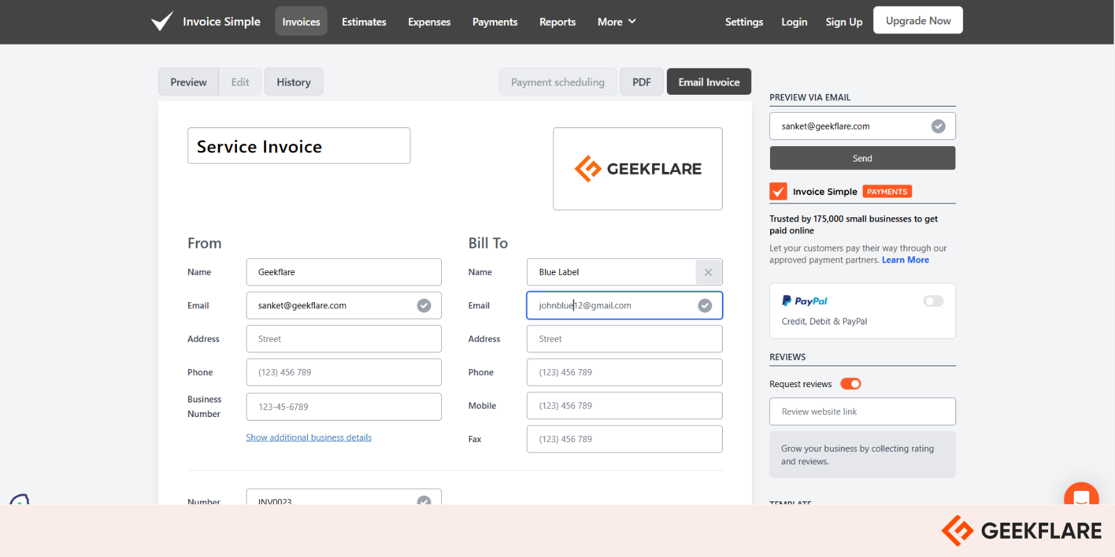 Invoice simple