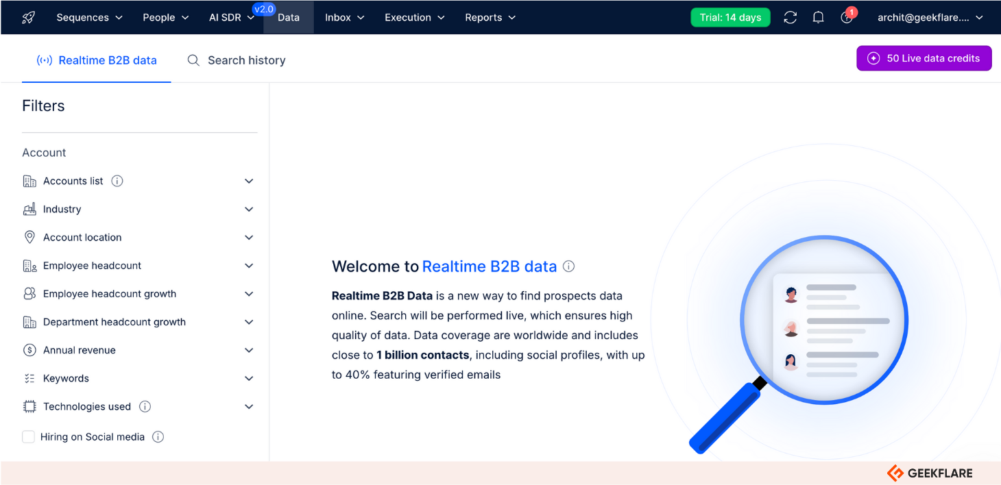 Reply.io lead database