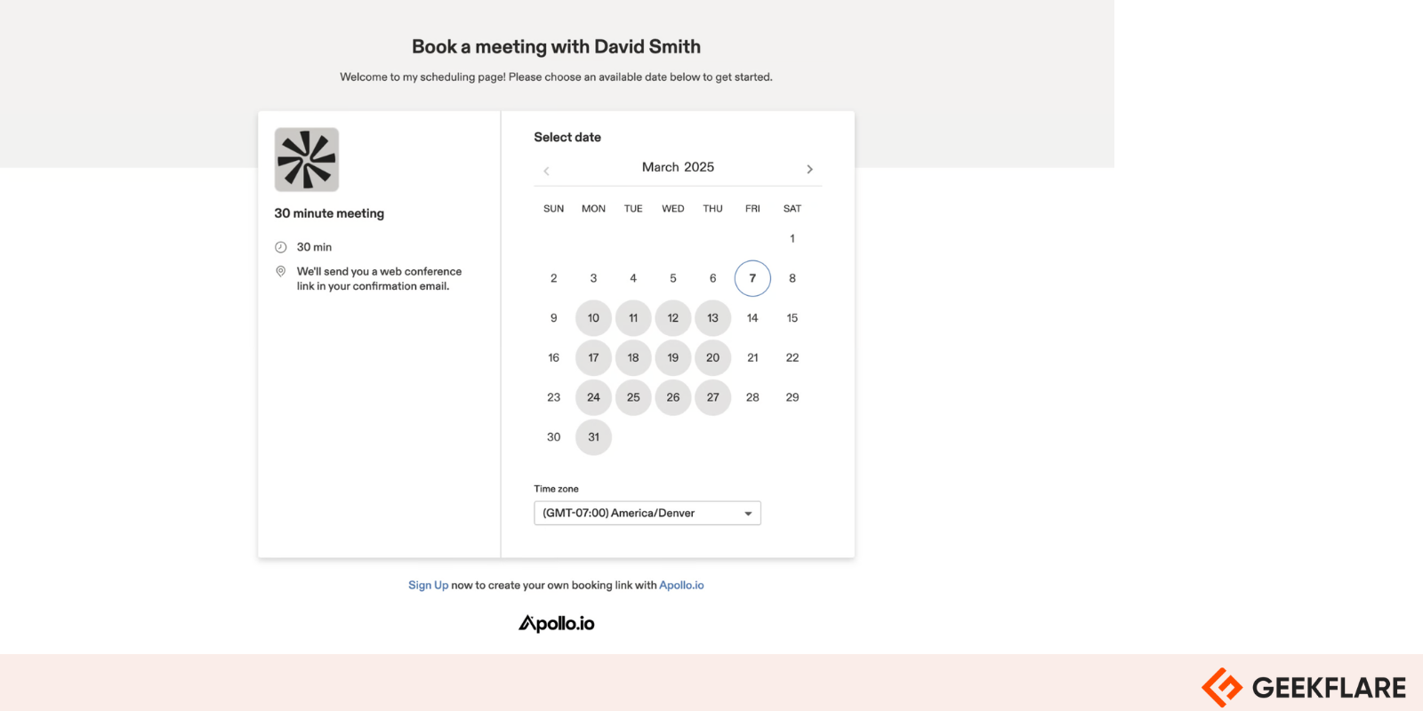 Schedule a meeting