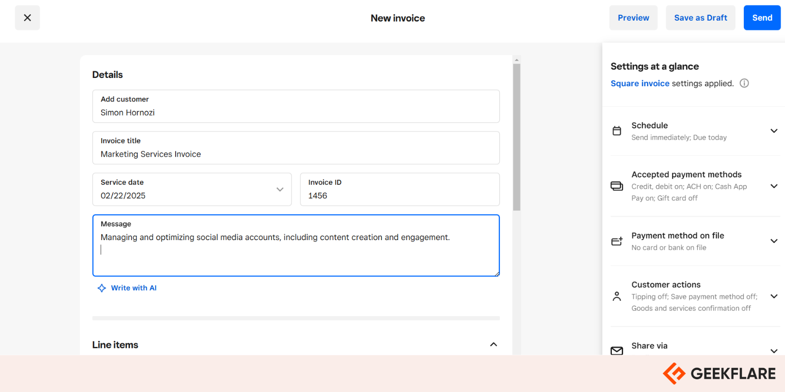 square invoice