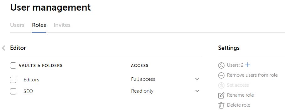 user management