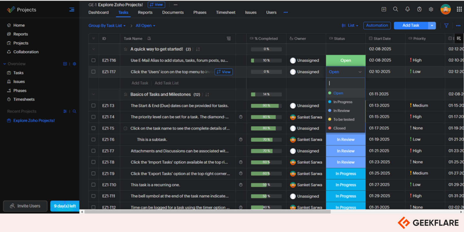 Zoho Project Management 1